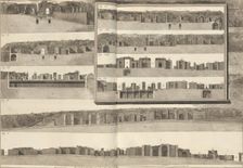 Cross-sections, which show the different aspects of the buildings shown in the plan of Pom..., 1804. Creator: Francesco Piranesi