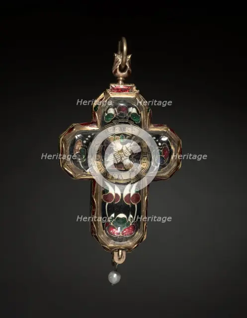 Cross-Shaped Clock, c. 1580-1600. Creator: P. Herbier (French).