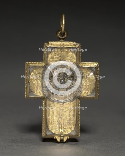 Cross-Shaped Clock, c. 1600. Creator: Urban Hörle (German).