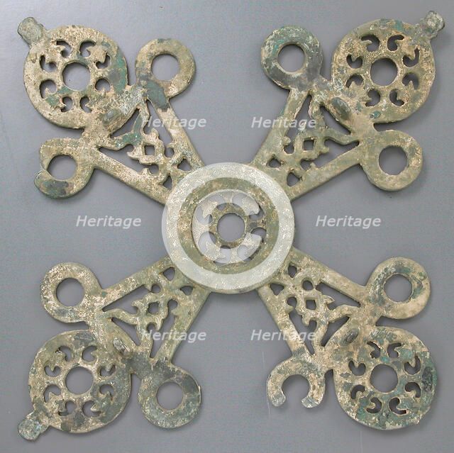 Cross-Shaped Hanging Lamp, Byzantine, 14th century. Creator: Unknown.