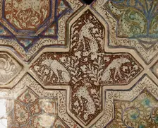 Cross-Shaped Tile, Iran, 13th century. Creator: Unknown