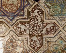 Cross-Shaped Tile, Iran, 13th century. Creator: Unknown