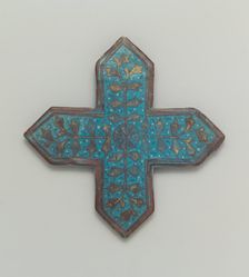 Cross-Shaped Tile, Iran, second half 13th-early 14th century. Creator: Unknown
