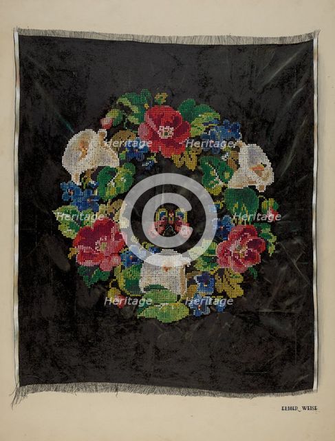 Cross Stitch, c. 1938. Creator: Elmer Weise.