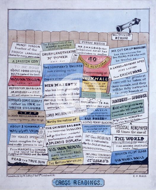 'Cross Readings', c1830. Artist: ES Hall