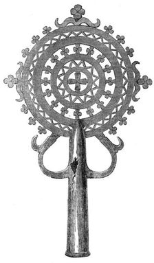 Cross used in processions, 1868. Creator: Unknown