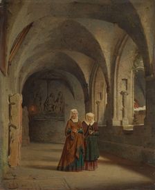 Crosswalk at a Gothic nunnery, 1861. Creator: Adolf Seel