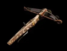 Crossbow (Halbe Rüstung) with Winder (Cranequin), crossbow, German, probably Dresden... Creator: Johann Gottfried Hanisch