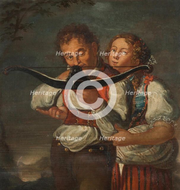 Crossbowman with his wife, 1817. Creator: Reinhard, Josef (1749-1824).