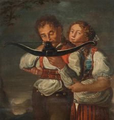 Crossbowman with his wife, 1817. Creator: Reinhard, Josef (1749-1824)