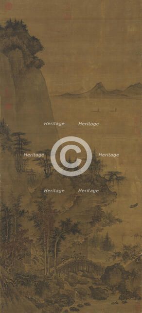 Crossing a Bridge over a Stream, 15th century. Creator: Dai Jin (1388-1462).