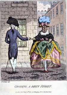 Crossing a Dirty Street 18th century