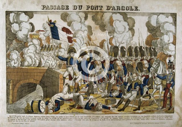 'Crossing of Arcola Bridge', 15 November 1796, (19th century) Artist: Unknown