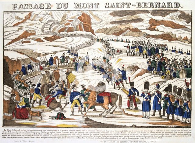 'Crossing of Mount St. Bernard', May, 1800, (19th century). Artist: Anon