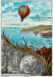 Crossing of the English Channel by Blanchard and Jeffries, 1785 (1890s). Artist: Anon