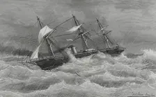 Crossing of the war frigate Navas de Tolosa to the Pacific ports, 1882, (1883). Creator: Tomás Carlos Capuz