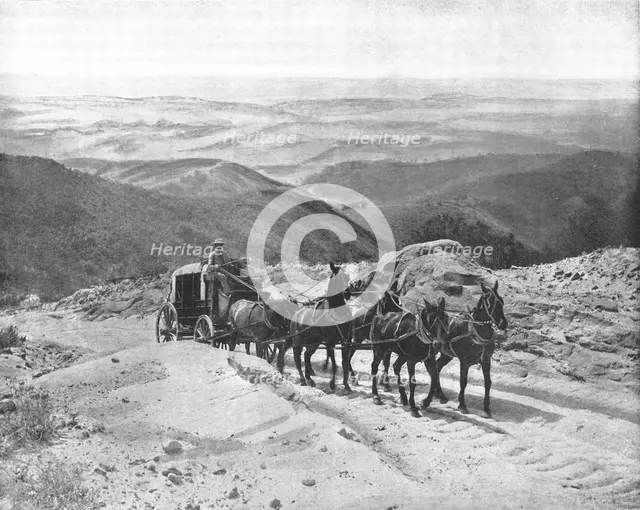 Crossing San Marcos Pass, California, USA, c1900.  Creator: Unknown.