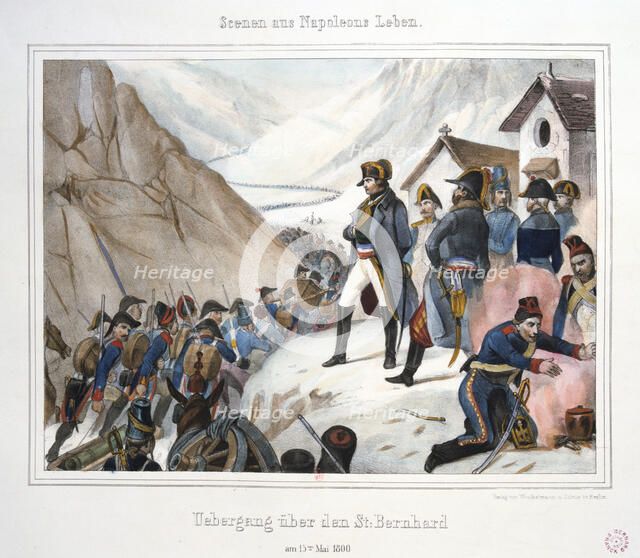 'Crossing St Bernard', 15 May, 1800. Artist: Anon