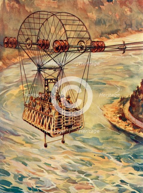 'Crossing The Niagara Falls By Cable Car', c1930. Creator: Unknown.