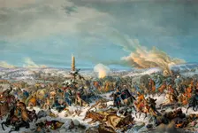 Crossing the Berezina River, Russia, 27 November 1812 (1844). Artist: Peter Heinrich Lambert von Hess
