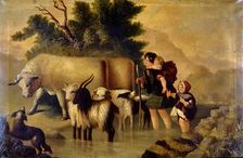 Crossing the Brook, 1848-1853. Creator: George Paul Chalmers