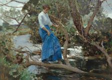 Crossing the Brook, 1913. Creator: Watson, Harry (1871-1946)