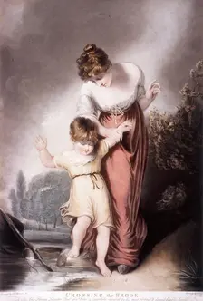 Crossing the Brook c1803. Artist: William Say