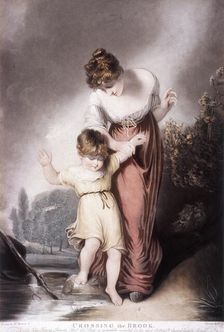 Crossing the Brook c1803. Artist: William Say