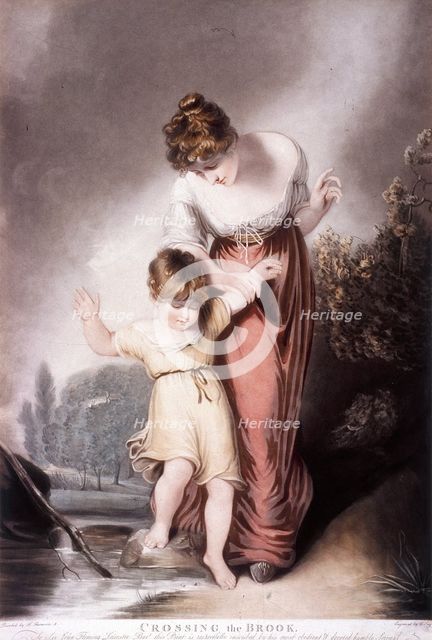 'Crossing the Brook', c1803. Artist: William Say
