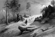 Crossing the Choor Mountain 1838. Creator: George Francis White