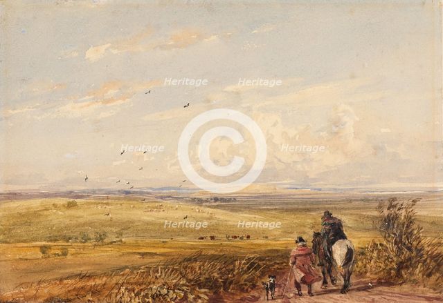 Crossing the Common, 1815-47. Creator: David Cox the Elder.