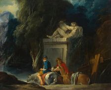 Crossing the Ford, 1730. Creator: Francois Boucher
