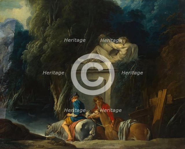 Crossing the Ford, 1730. Creator: Francois Boucher.