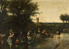 Crossing the Ford, between 1665 and 1672. Creator: Jan Siberechts