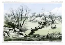 Crossing the Hellgate River, 6 January 1854 (1856).Artist: John Mix Stanley