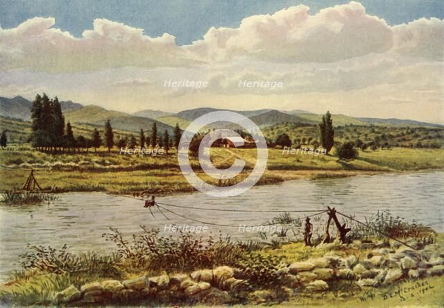 'Crossing the Komati River', 1902. Creator: Donald McCracken.