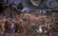 Crossing the Red Sea 1483, fresco by Cosimo Rosselli