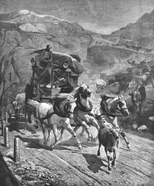 'Crossing the St. Gothard Pass; after Kudolf Koller 1888. Creator: Unknown