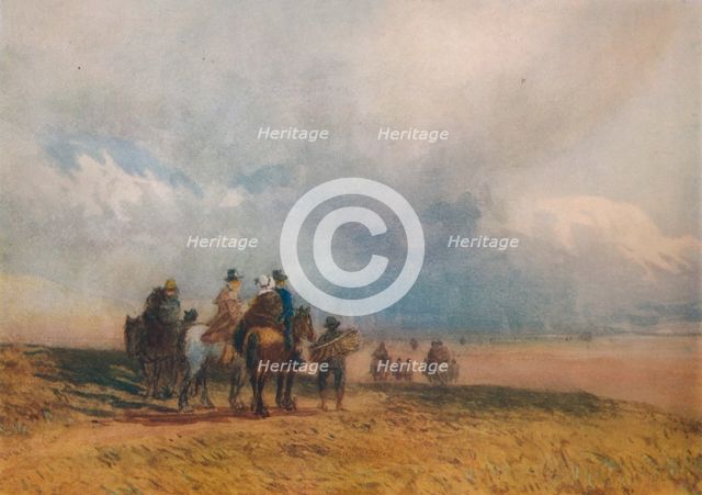 'Crossing the Sands, Ulverston', c1834. Artist: David Cox the elder.