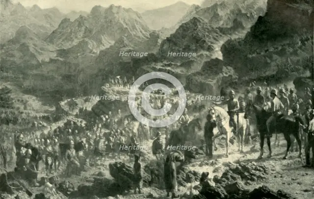 'Crossing the Zamburak Kotal', (1901). Creator: Unknown.