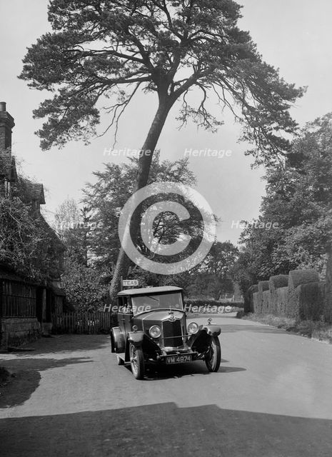 Crossley 15.7 hp saloon, Penshurst, Kent, c1930s. Artist: Bill Brunell.
