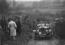 Crossley of HJ Stroud competing in the MCC Exeter Trial, Ibberton Hill, Dorset, 1930. Artist: Bill Brunell