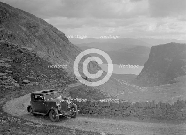Crossley of Miss VJM Stephenson competing in the RSAC Scottish Rally, 1936 Artist: Bill Brunell.