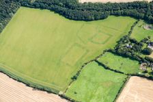 Crop marks of a moat and garden, near Linwood, Lincolnshire, 2019. Creator: Historic England