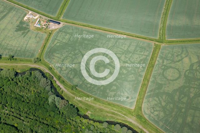 Cropmarks, Kempsford, Gloucestershire, 2015. Creator: Damian Grady.