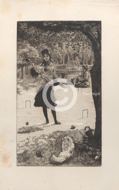Croquet, 1878. Creator: James Tissot.