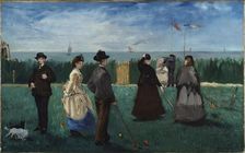 Croquet at Boulogne, c. 1871. Creator: Manet, Édouard (1832-1883)