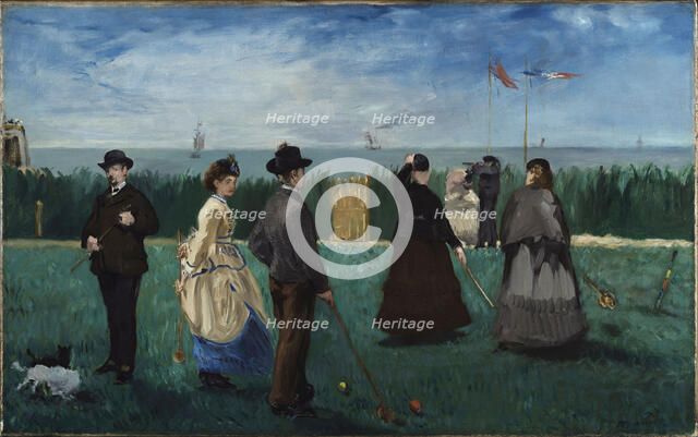 Croquet at Boulogne, c. 1871. Creator: Manet, Édouard (1832-1883).