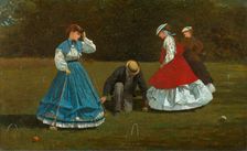 Croquet Scene, 1866. Creator: Winslow Homer