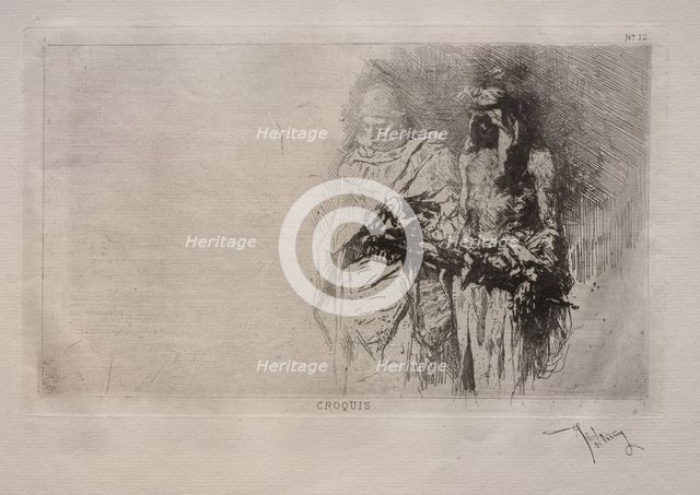 Croquis. Creator: Mariano Fortuny y Carbó (Spanish, 1838-1874).